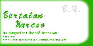 bertalan marcso business card